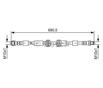 Спирачен маркуч BOSCH за MERCEDES GLE (W166) от 2015 до 2018