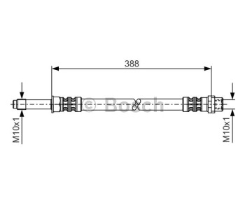 Спирачен маркуч BOSCH за MERCEDES SPRINTER T1N (W903) 3T товарен от 1995 до 2006