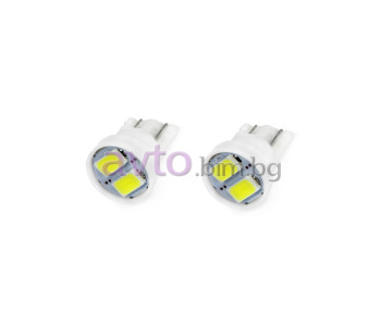 Диодни крушки за габарити Т10 с 2SMD диода LED - 2 бр