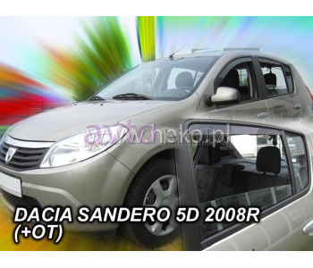 Комплект предни и задни ветробрани за DACIA SANDERO I от 2008 до 2012
