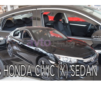 Комплект предни и задни ветробрани за HONDA CIVIC X (FC) седан от 2015