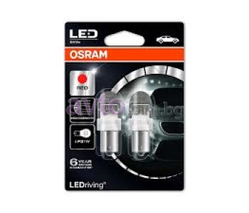 Диодни крушки червени P21W 12V 4W BA15s 6000K LEDriving - OSRAM