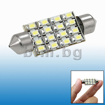 Крушка за плафон SV8.5 4х4 16 SMD диода бяла 4см