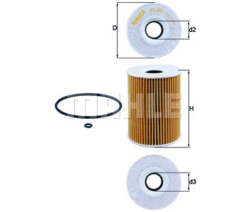 Маслен филтър KNECHT OX 380D за MERCEDES GL (X164) от 2006 до 2012