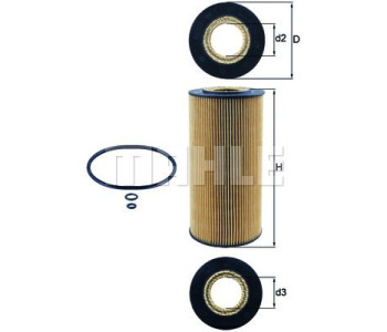 Маслен филтър KNECHT OX 123/1D за MERCEDES C (W202) седан от 1993 до 2000