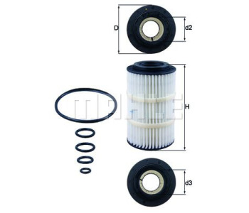 Маслен филтър KNECHT OX 345/7D за MERCEDES C (W204) седан от 2007 до 2014