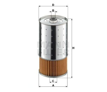 Маслен филтър MANN-FILTER PF 1050/1 n за MERCEDES T1 (W602) платформа от 1977 до 1996