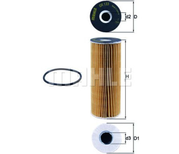 Маслен филтър KNECHT OX 133D за SSANGYONG MUSSO (FJ) от 1993 до 2007
