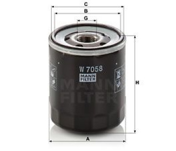 Маслен филтър MANN-FILTER W 7058 за PEUGEOT 407 (6C_) купе от 2005