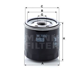 Маслен филтър MANN-FILTER W 7032 за RENAULT MEGANE IV (B9A/M_) от 2015