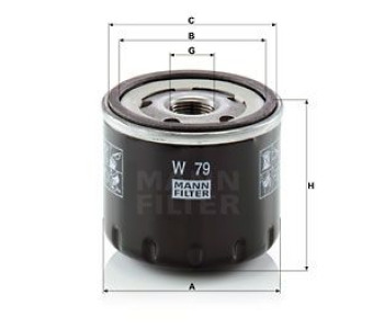 Маслен филтър MANN-FILTER W 79 за SUZUKI GRAND VITARA II (JT, TE, TD) от 2005