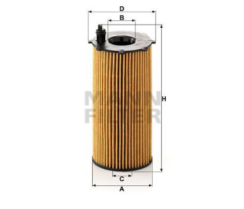 Маслен филтър MANN-FILTER HU 820/2 x за JEEP WRANGLER III (JK) от 2007