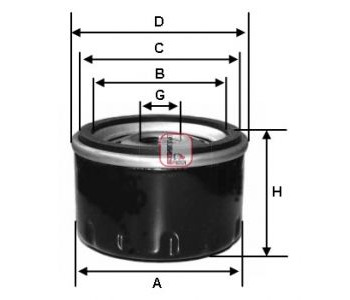 Маслен филтър SOFIMA S 1600 R за DODGE NITRO от 2006 до 2012