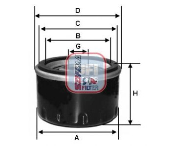 Маслен филтър SOFIMA S 3265 R за CITROEN C-CROSSER (EP) от 2007 до 2012