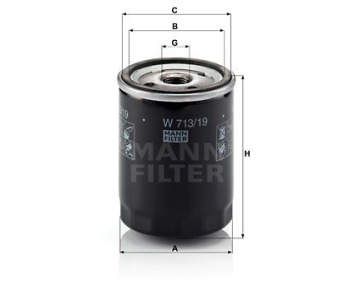 Маслен филтър MANN-FILTER W 713/19 за FORD ESCORT IV (AWF, AVF) комби от 1985 до 1990