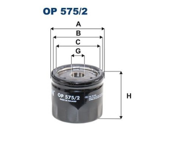 Маслен филтър FILTRON OP 575/2 за HONDA CR-V IV (RM) от 2012