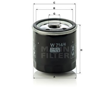 Маслен филтър MANN-FILTER W 714/4 за LANCIA LYBRA (839BX) комби от 1999 до 2005