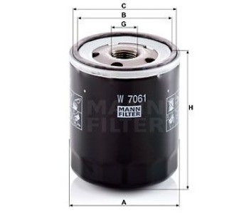 Маслен филтър MANN-FILTER W 7061 за MAZDA 3 (BM) хечбек от 2013