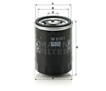 Маслен филтър MANN-FILTER W 610/1 за SUZUKI SX4 (GY) седан от 2007 до 2014