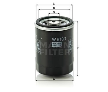 Маслен филтър MANN-FILTER W 610/1 за SUZUKI SWIFT III (MZ, EZ) от 2005 до 2010