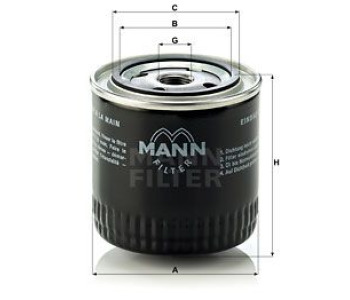 Маслен филтър MANN-FILTER W 920/17 за PORSCHE 914 от 1969 до 1976
