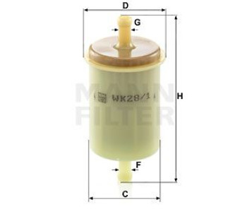 Горивен филтър MANN-FILTER WK 31/2 (10) за CITROEN BX (XB) от 1983 до 1992