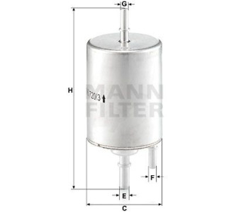 Горивен филтър MANN-FILTER WK 722/1 за CHRYSLER SEBRING (JS) кабриолет от 2007 до 2010