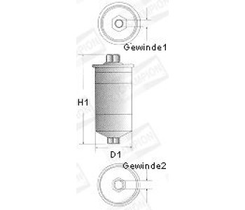 Горивен филтър CHAMPION L228/606 за HONDA CIVIC VI (MB, MC) комби от 1998 до 2001