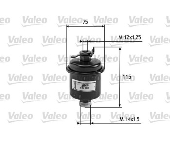 Горивен филтър VALEO 587208 за TOYOTA STARLET(_P8_) от 1989-1996