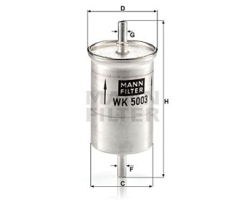 Горивен филтър MANN-FILTER WK 5016 z за MERCEDES C (S205) комби от 2014