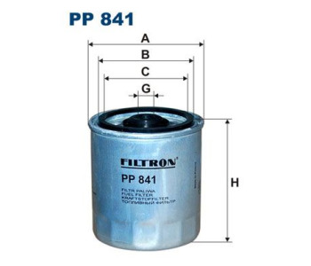 Горивен филтър FILTRON PP 841/3 за MERCEDES SPRINTER T1N (W904) 4T товарен от 1996 до 2006