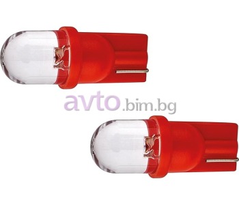 LED крушки T10 червени сферични EVO FORMANCE 2бр.