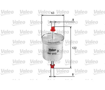 Горивен филтър VALEO 587012 за NISSAN ALMERA TINO (V10) от 1998 до 2006