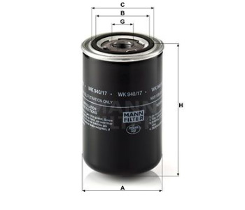 Горивен филтър MANN-FILTER WK 940/22 за NISSAN ALMERA II (N16) седан от 2000 до 2006
