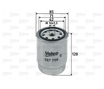 Горивен филтър VALEO 587706 за CITROEN AX (ZA-_) от 1986 до 1991