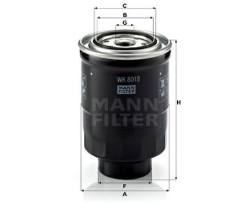 Горивен филтър MANN-FILTER WK 8022 x за LAND ROVER RANGE ROVER SPORT (L320) от 2005 до 2013
