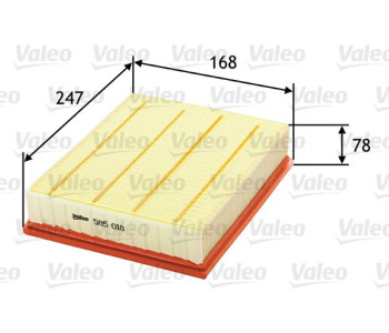 Въздушен филтър VALEO 585018 за VOLKSWAGEN PASSAT B5.5 (3B6) комби от 2000 до 2005