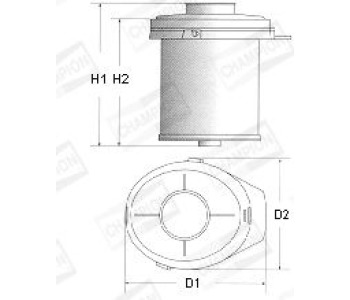 Въздушен филтър CHAMPION V401/606 за CITROEN ZX (N2) от 1991 до 1997