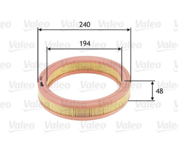 Въздушен филтър VALEO 585691 за FIAT RITMO (138_) от 1978 до 1988