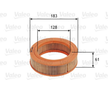 Въздушен филтър VALEO 585656 за FORD FIESTA I (GFBT) от 1976 до 1983