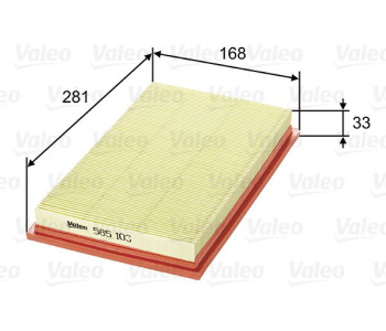 Въздушен филтър VALEO 585103 за OPEL KADETT E (T85) седан от 1984 до 1993