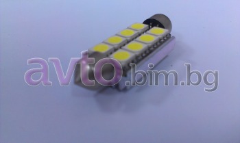 Диодна крушка за плафон бяла с 2x4 8 SMD диода SV8.5 4см