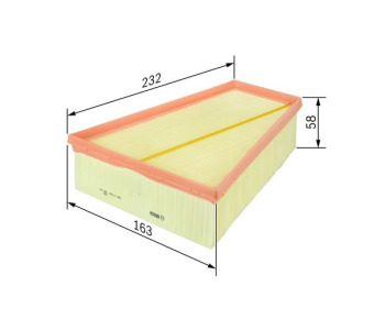 Въздушен филтър BOSCH F 026 400 126 за NISSAN QASHQAI (J10, JJ10) от 2007 до 2013