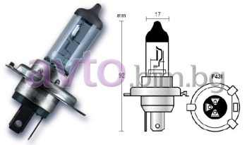 Крушка H4 12V 60/55W P43T 1бр. - Starline