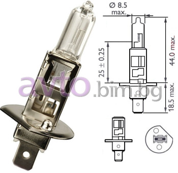 Крушка H1 12V 55W P14.5S 1бр. - Starline