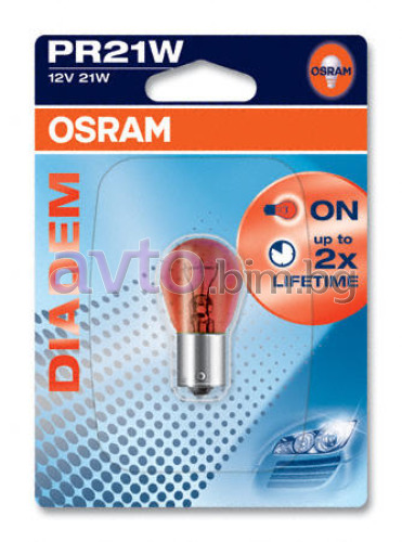 Крушка PR21W 12V 21W BAW15s DIADEM RED - Osram