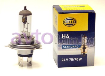 Крушка H4 24V 75/70W P43t - Hella