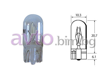 Крушка W5W 24V 5W W2.1x9.5 - Osram 1бр