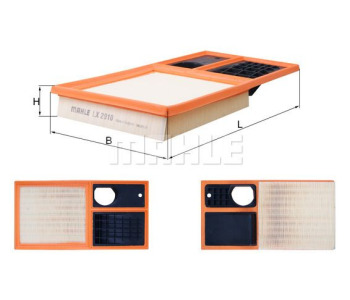 Въздушен филтър KNECHT LX 2010 за VOLKSWAGEN POLO (6R, 6C) хечбек от 2009 до 2017