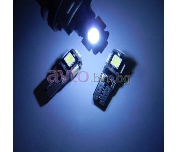 Диодни габарити T10 с 3 SMD диода - 2 броя